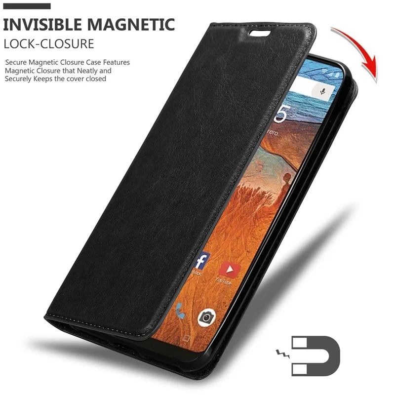 Cadorabo Hülle kompatibel mit ZTE Blade V10 Schutzhülle mit Magnetverschluss, Standfunktion und Kartenfach
