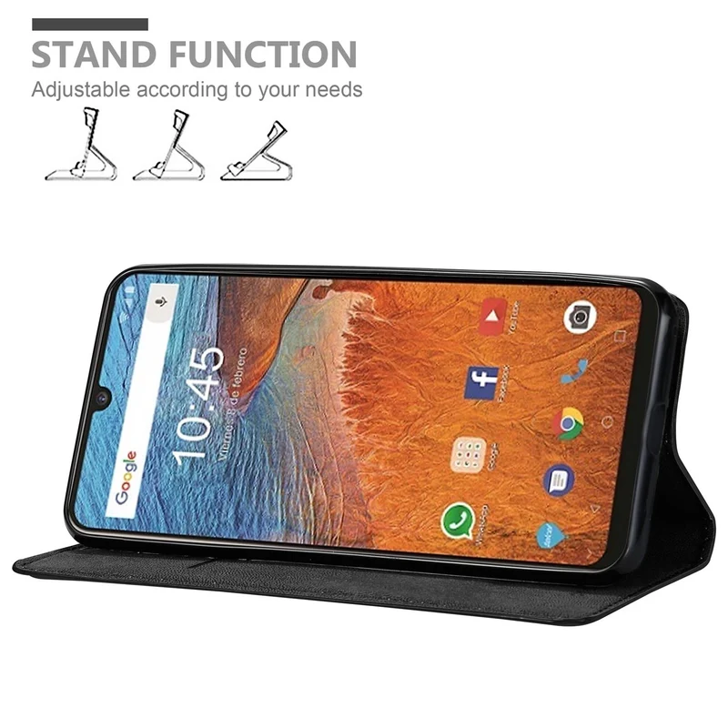 Cadorabo Hülle kompatibel mit ZTE Blade V10 Schutzhülle mit Magnetverschluss, Standfunktion und Kartenfach