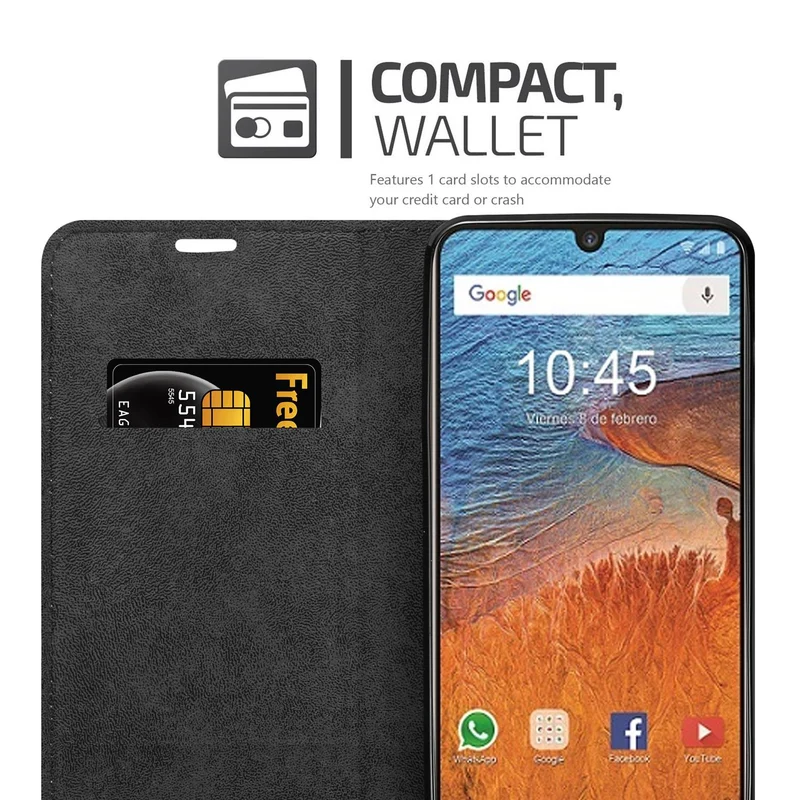 Cadorabo Hülle kompatibel mit ZTE Blade V10 Schutzhülle mit Magnetverschluss, Standfunktion und Kartenfach