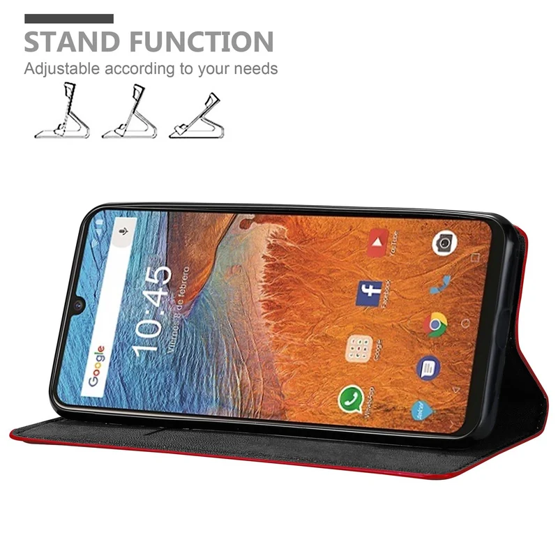 Cadorabo Hülle kompatibel mit ZTE Blade V10 Schutzhülle mit Magnetverschluss, Standfunktion und Kartenfach