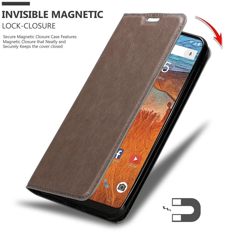 Cadorabo Hülle kompatibel mit ZTE Blade V10 Schutzhülle mit Magnetverschluss, Standfunktion und Kartenfach