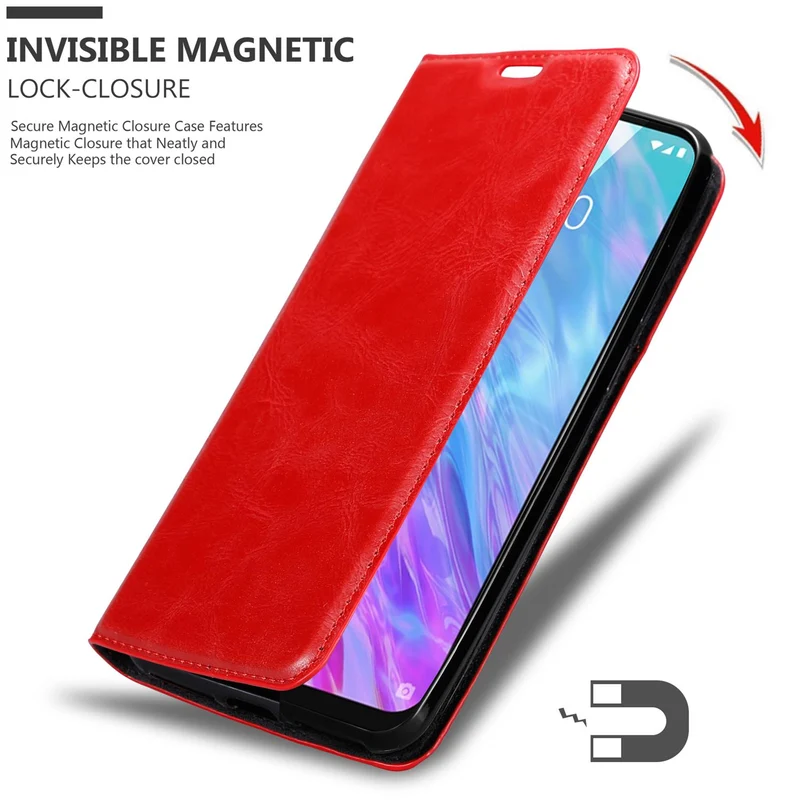 Cadorabo Hülle kompatibel mit ZTE Blade 10 SMART Schutzhülle mit Magnetverschluss, Standfunktion und Kartenfach