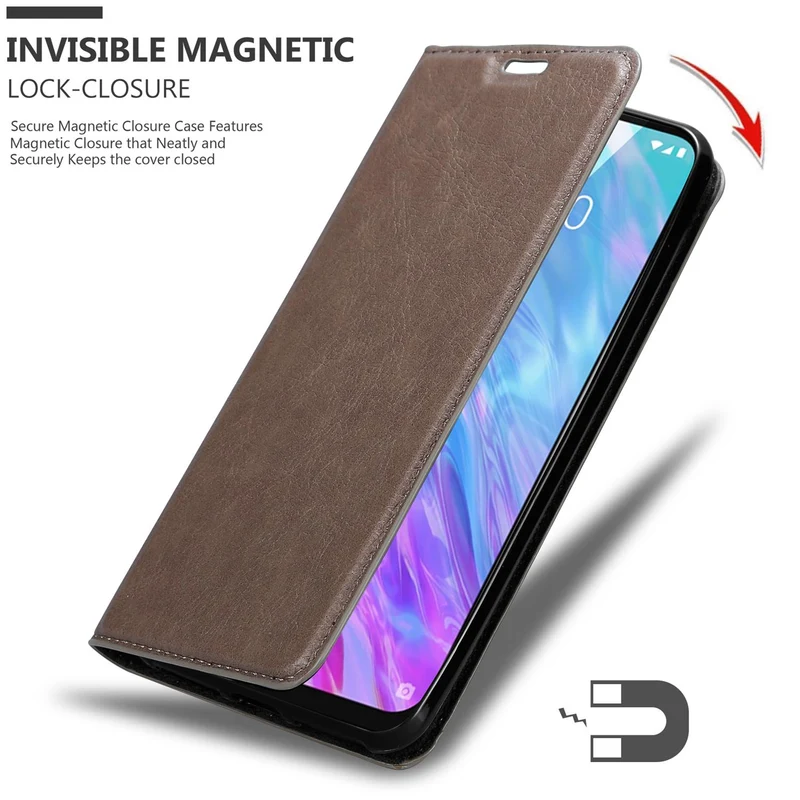 Cadorabo Hülle kompatibel mit ZTE Blade 10 SMART Schutzhülle mit Magnetverschluss, Standfunktion und Kartenfach