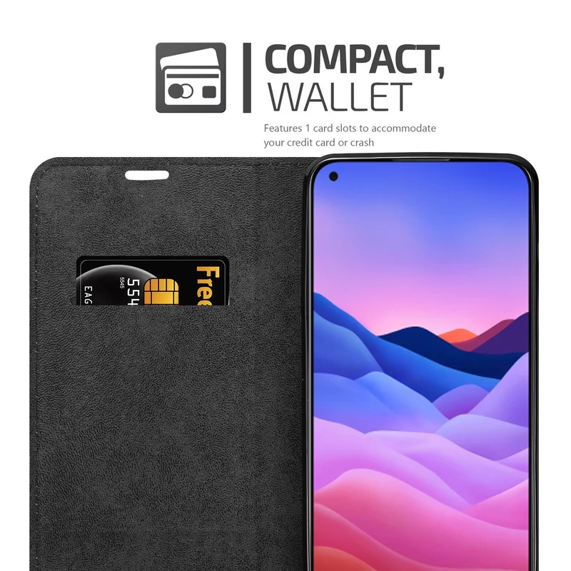 Cadorabo Hülle kompatibel mit ZTE Blade V2020 Schutzhülle mit Magnetverschluss, Standfunktion und Kartenfach