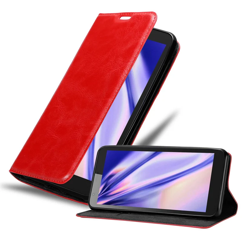 Cadorabo Hülle kompatibel mit ZTE Blade L8 Schutzhülle mit Magnetverschluss, Standfunktion und Kartenfach