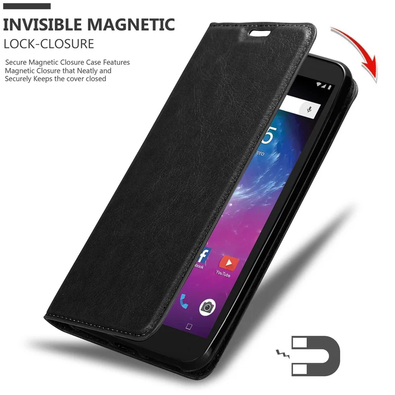 Cadorabo Hülle kompatibel mit ZTE Blade L8 Schutzhülle mit Magnetverschluss, Standfunktion und Kartenfach