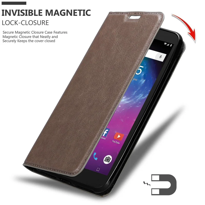 Cadorabo Hülle kompatibel mit ZTE Blade L8 Schutzhülle mit Magnetverschluss, Standfunktion und Kartenfach