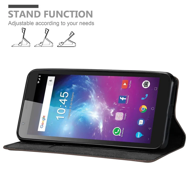 Cadorabo Hülle kompatibel mit ZTE Blade L8 Schutzhülle mit Magnetverschluss, Standfunktion und Kartenfach