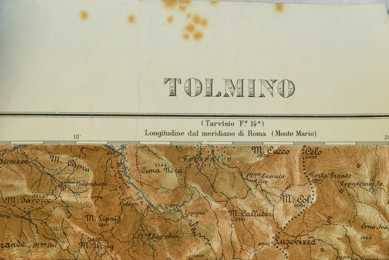 Militärische topographische Karte Tolmin 1943