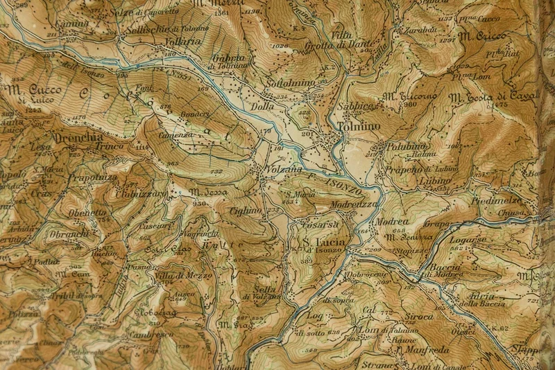 Militärische topographische Karte Tolmin 1943
