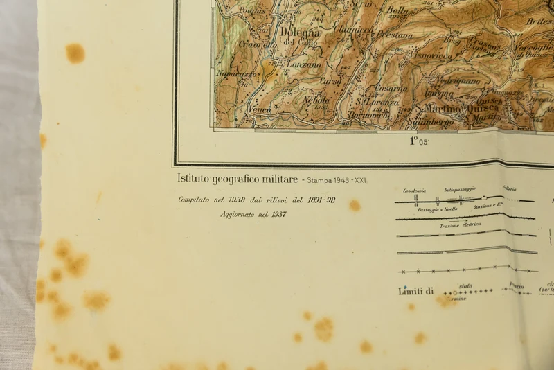 Militärische topographische Karte Tolmin 1943