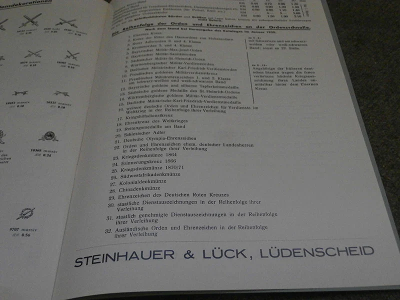 Replica Steinhauer & Luck Katalog 1939