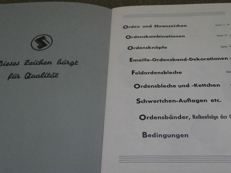 Replica Steinhauer & Luck Katalog 1939