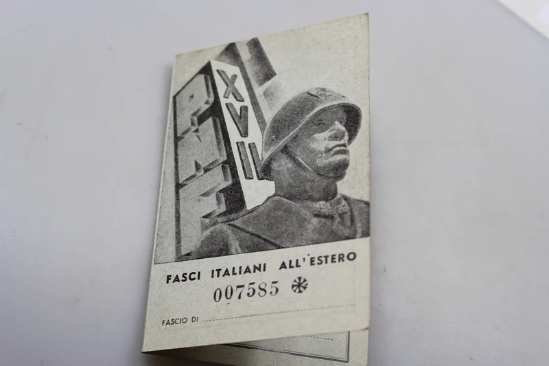 PNF-Karte XVII° Fasci Italiani im Ausland
