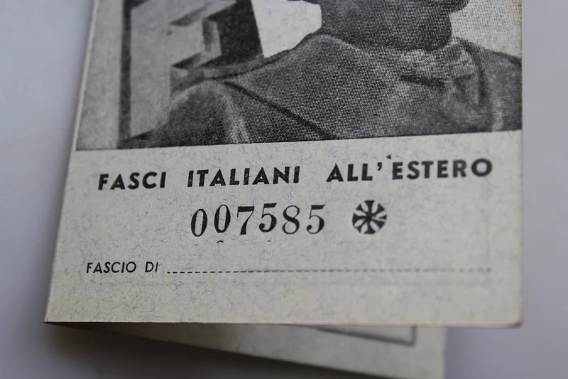 PNF-Karte XVII° Fasci Italiani im Ausland