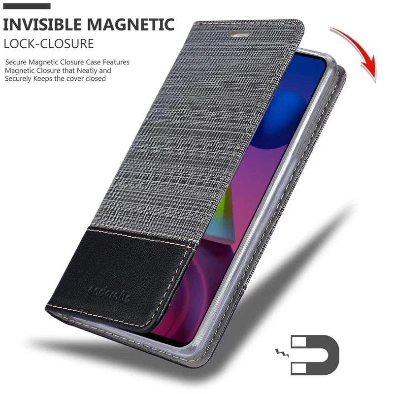 Cadorabo Hülle kompatibel mit Samsung Galaxy M51 Schutzhülle mit Magnetverschluss, Standfunktion und Kartenfach