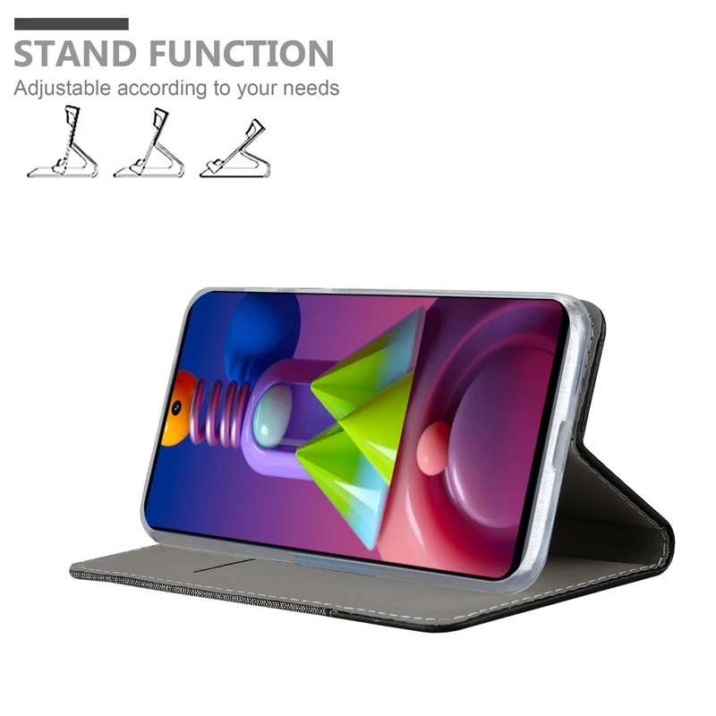 Cadorabo Hülle kompatibel mit Samsung Galaxy M51 Schutzhülle mit Magnetverschluss, Standfunktion und Kartenfach