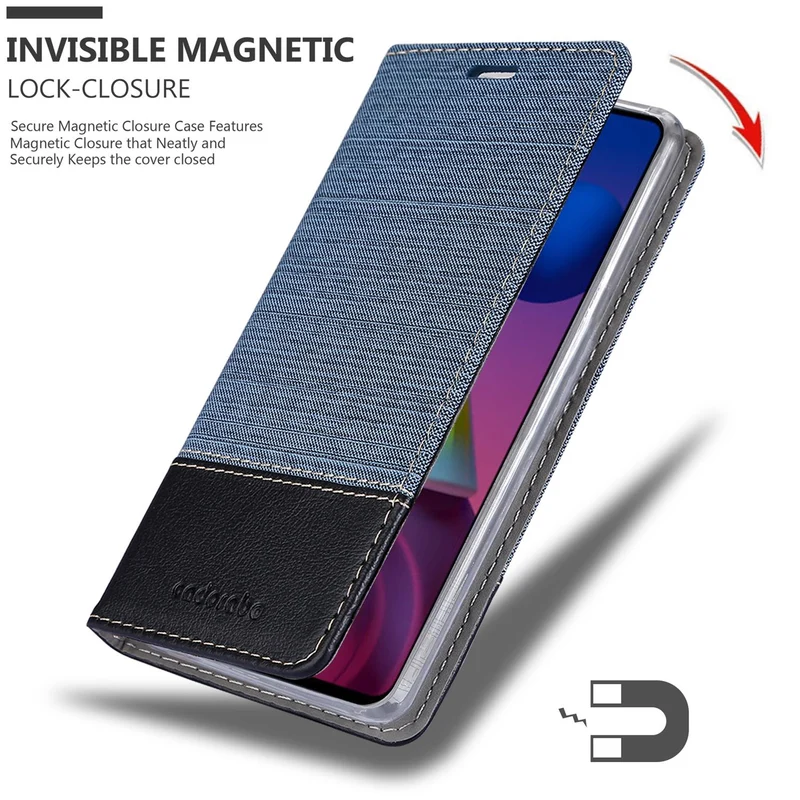 Cadorabo Hülle kompatibel mit Samsung Galaxy M51 Schutzhülle mit Magnetverschluss, Standfunktion und Kartenfach