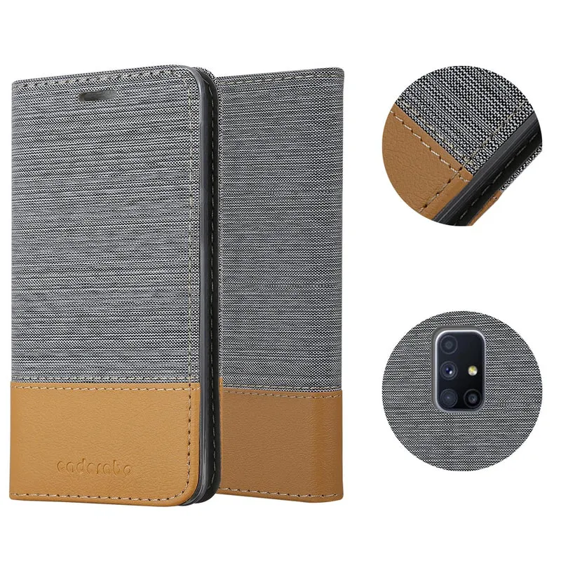 Cadorabo Hülle kompatibel mit Samsung Galaxy M51 Schutzhülle mit Magnetverschluss, Standfunktion und Kartenfach