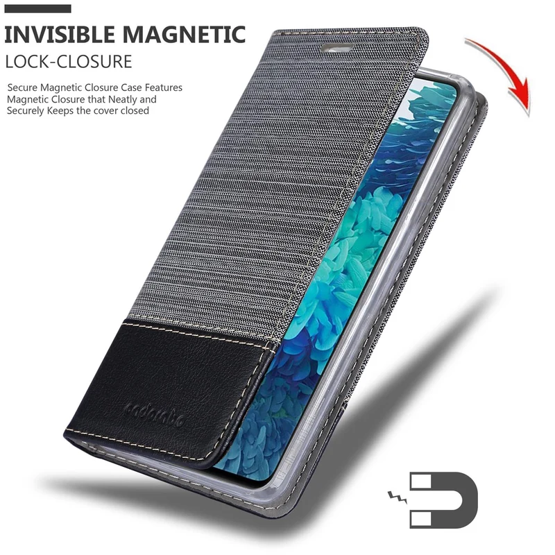 Cadorabo Hülle kompatibel mit Samsung Galaxy S20 FE Schutzhülle mit Magnetverschluss, Standfunktion und Kartenfach