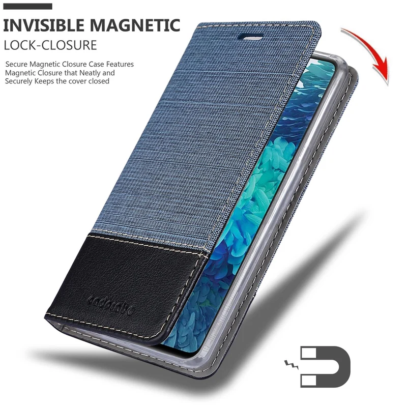 Cadorabo Hülle kompatibel mit Samsung Galaxy S20 FE Schutzhülle mit Magnetverschluss, Standfunktion und Kartenfach
