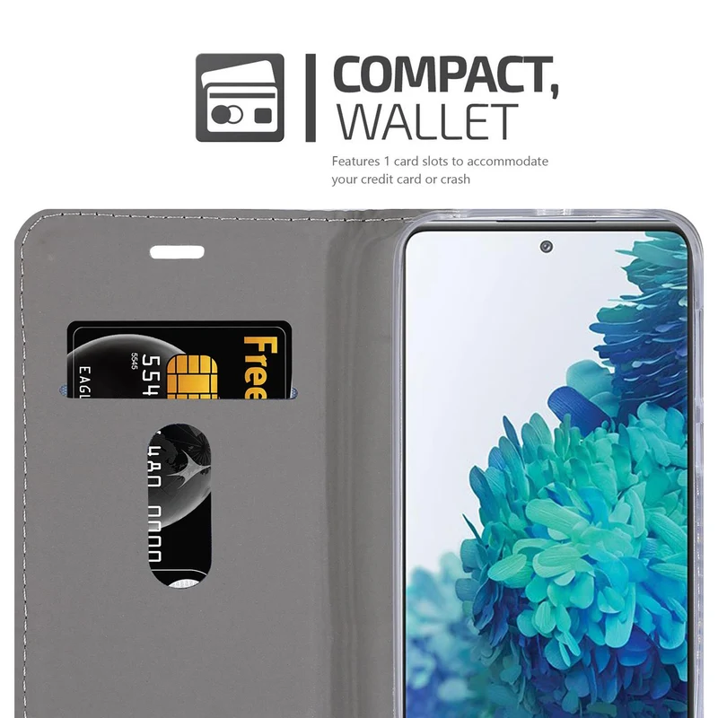 Cadorabo Hülle kompatibel mit Samsung Galaxy S20 FE Schutzhülle mit Magnetverschluss, Standfunktion und Kartenfach