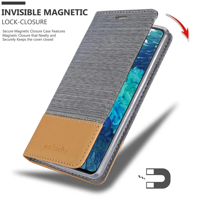 Cadorabo Hülle kompatibel mit Samsung Galaxy S20 FE Schutzhülle mit Magnetverschluss, Standfunktion und Kartenfach
