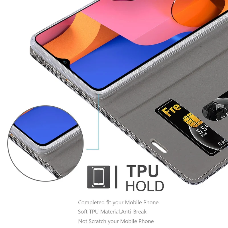 Cadorabo Hülle kompatibel mit Samsung Galaxy A20 / A30 / M10s Schutzhülle mit Magnetverschluss, Standfunktion und Kartenfach