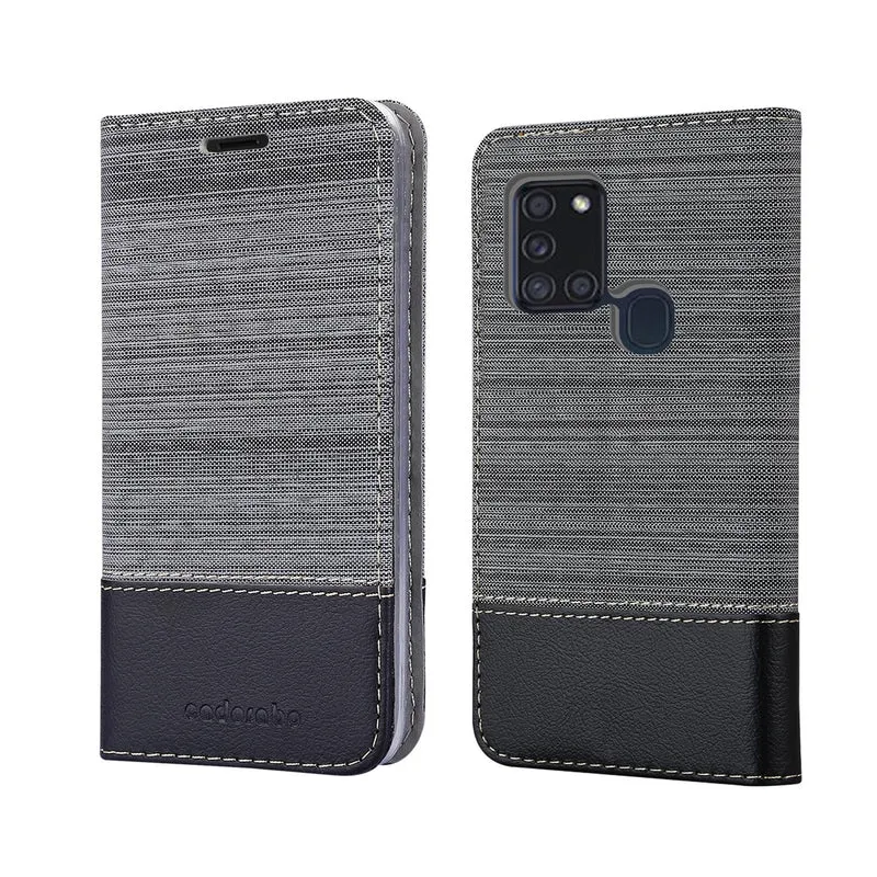 Cadorabo Hülle kompatibel mit Samsung Galaxy A21s Schutzhülle mit Magnetverschluss, Standfunktion und Kartenfach