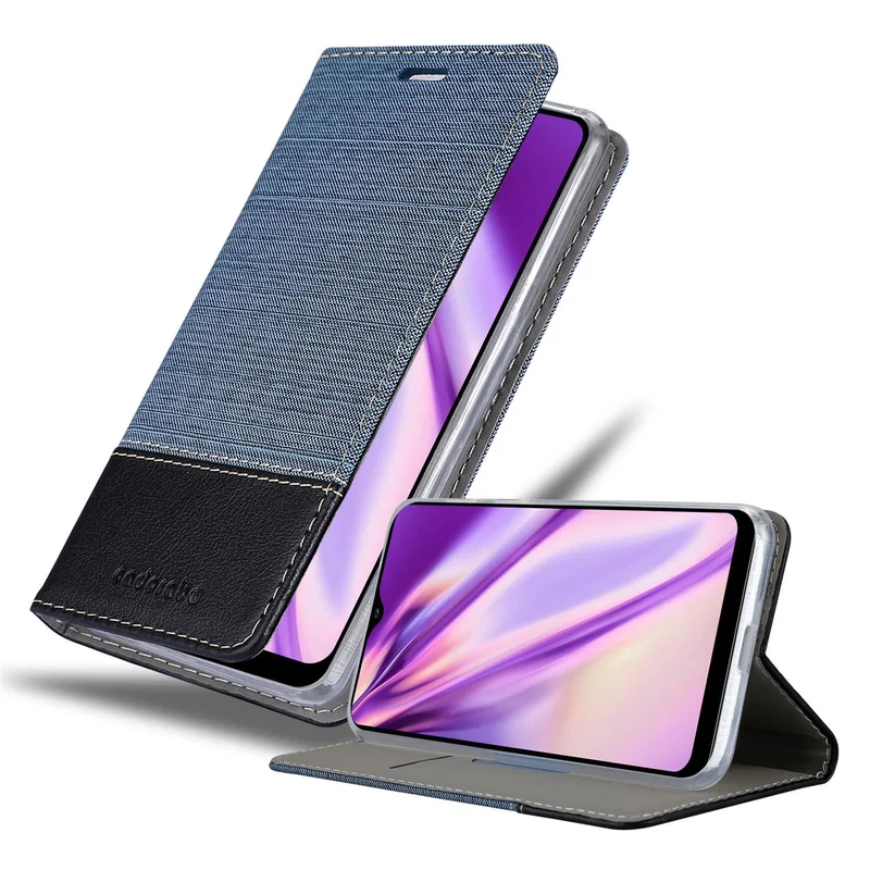 Cadorabo Hülle kompatibel mit Samsung Galaxy A20s Schutzhülle mit Magnetverschluss, Standfunktion und Kartenfach