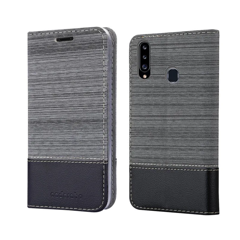 Cadorabo Hülle kompatibel mit Samsung Galaxy A20s Schutzhülle mit Magnetverschluss, Standfunktion und Kartenfach