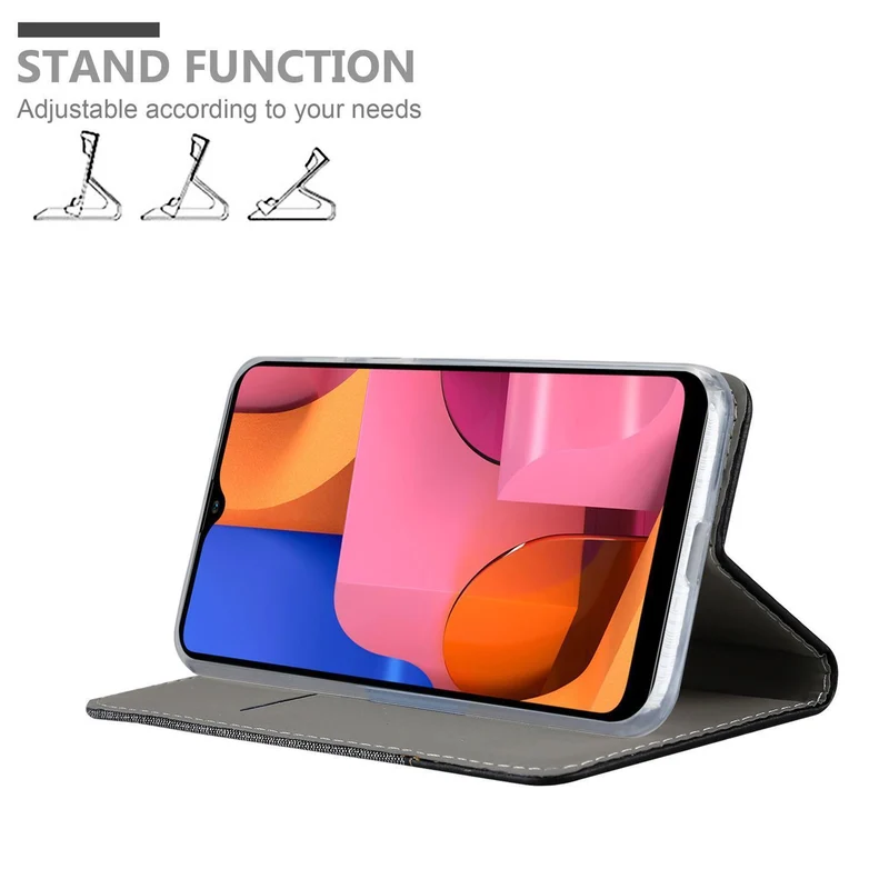 Cadorabo Hülle kompatibel mit Samsung Galaxy A20s Schutzhülle mit Magnetverschluss, Standfunktion und Kartenfach