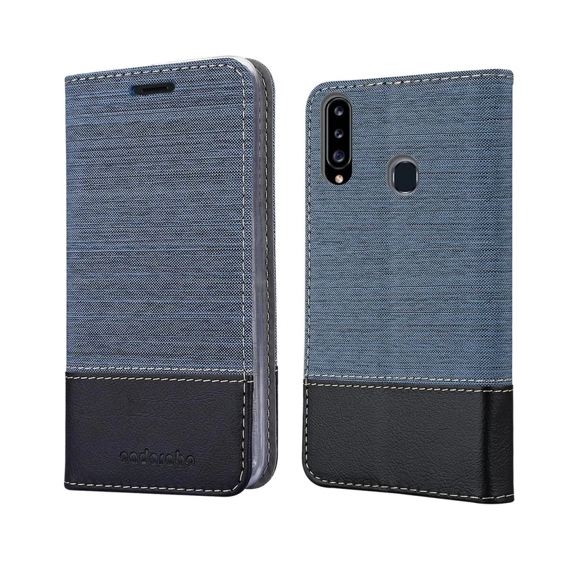 Cadorabo Hülle kompatibel mit Samsung Galaxy A20s Schutzhülle mit Magnetverschluss, Standfunktion und Kartenfach