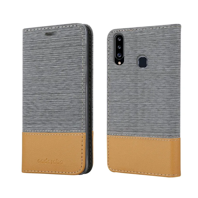 Cadorabo Hülle kompatibel mit Samsung Galaxy A20s Schutzhülle mit Magnetverschluss, Standfunktion und Kartenfach