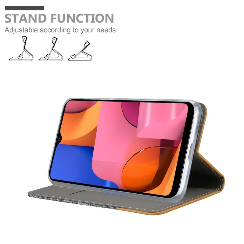 Cadorabo Hülle kompatibel mit Samsung Galaxy A20s Schutzhülle mit Magnetverschluss, Standfunktion und Kartenfach