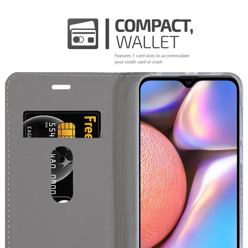Cadorabo Hülle kompatibel mit Samsung Galaxy A10s / M01s Schutzhülle mit Magnetverschluss, Standfunktion und Kartenfach