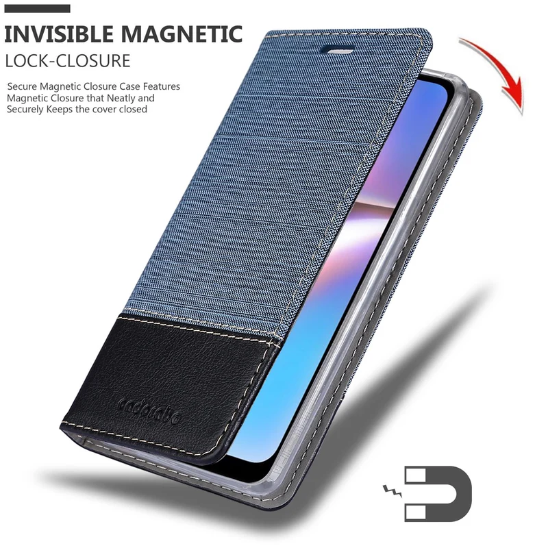 Cadorabo Hülle kompatibel mit Samsung Galaxy A10s / M01s Schutzhülle mit Magnetverschluss, Standfunktion und Kartenfach