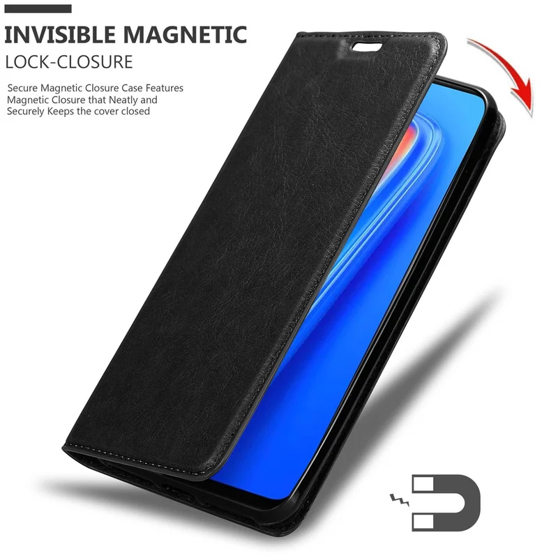 Cadorabo Hülle kompatibel mit Oppo Realme 7 Schutzhülle mit Magnetverschluss, Standfunktion und Kartenfach