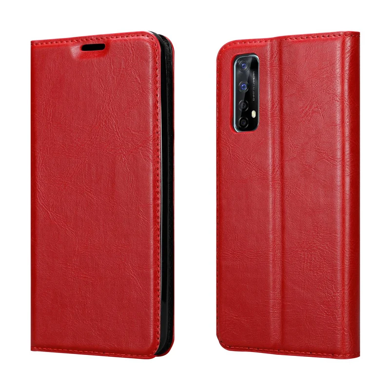 Cadorabo Hülle kompatibel mit Oppo Realme 7 Schutzhülle mit Magnetverschluss, Standfunktion und Kartenfach