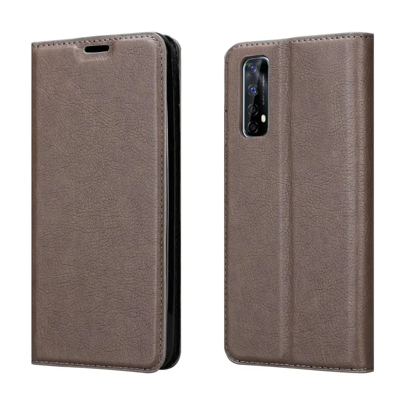 Cadorabo Hülle kompatibel mit Oppo Realme 7 Schutzhülle mit Magnetverschluss, Standfunktion und Kartenfach