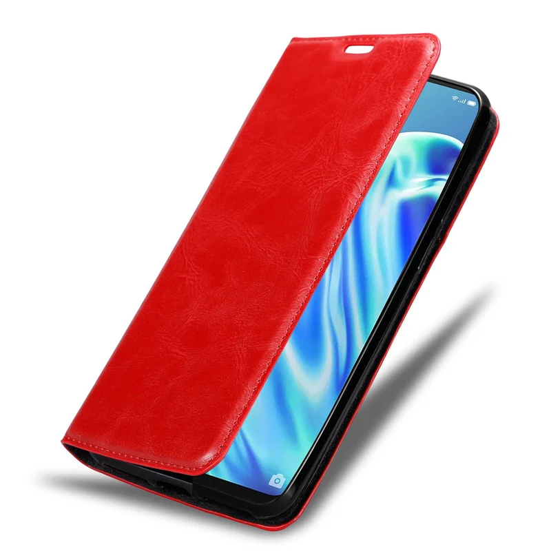 Cadorabo Hülle kompatibel mit Oppo A91 Schutzhülle mit Magnetverschluss, Standfunktion und Kartenfach