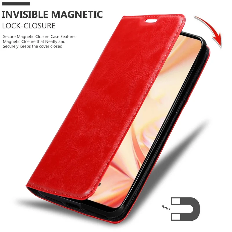 Cadorabo Hülle kompatibel mit Oppo FIND X2 LITE Schutzhülle mit Magnetverschluss, Standfunktion und Kartenfach
