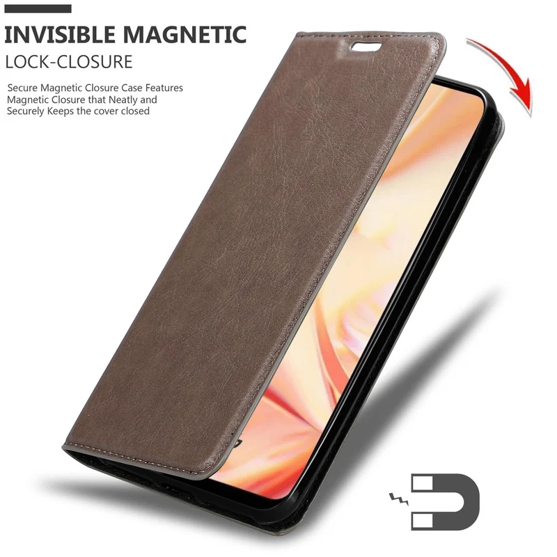 Cadorabo Hülle kompatibel mit Oppo FIND X2 LITE Schutzhülle mit Magnetverschluss, Standfunktion und Kartenfach
