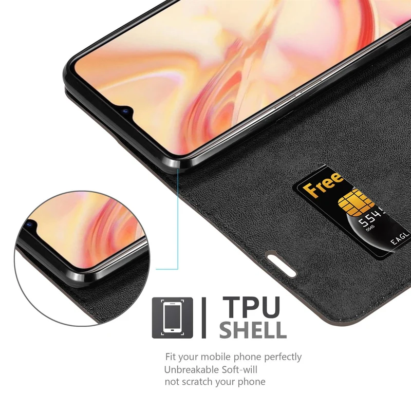 Cadorabo Hülle kompatibel mit Oppo FIND X2 LITE Schutzhülle mit Magnetverschluss, Standfunktion und Kartenfach