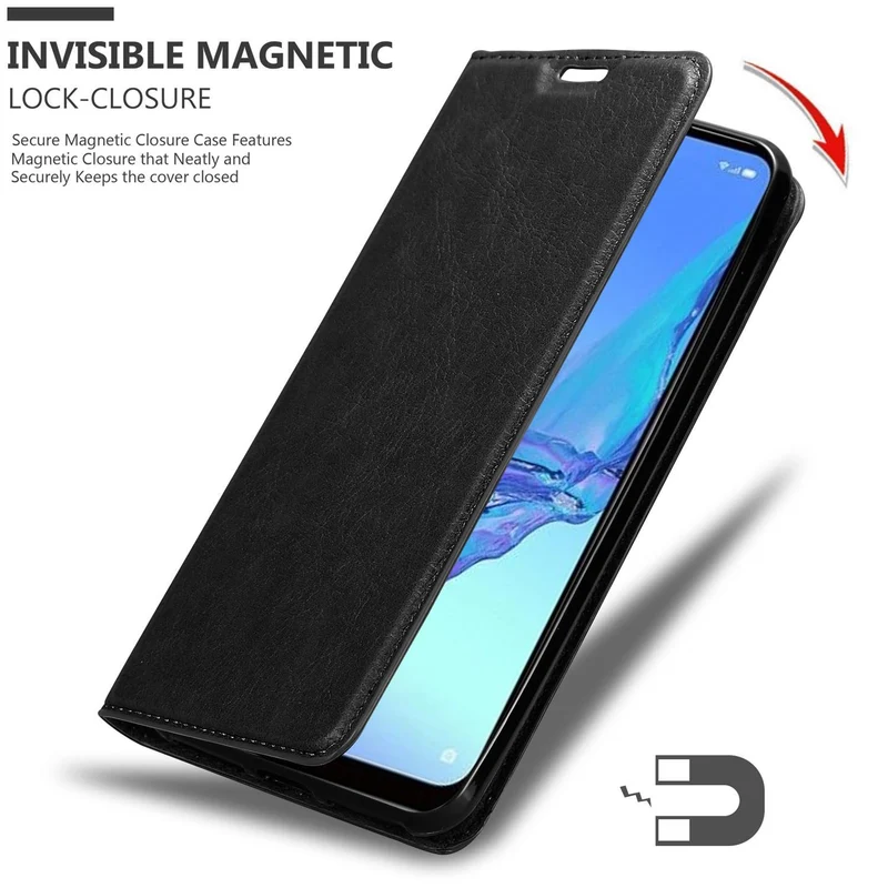 Cadorabo Hülle kompatibel mit Oppo A53s Schutzhülle mit Magnetverschluss, Standfunktion und Kartenfach