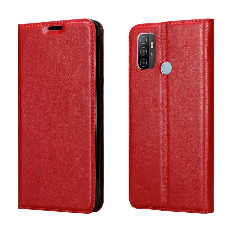 Cadorabo Hülle kompatibel mit Oppo A53s Schutzhülle mit Magnetverschluss, Standfunktion und Kartenfach