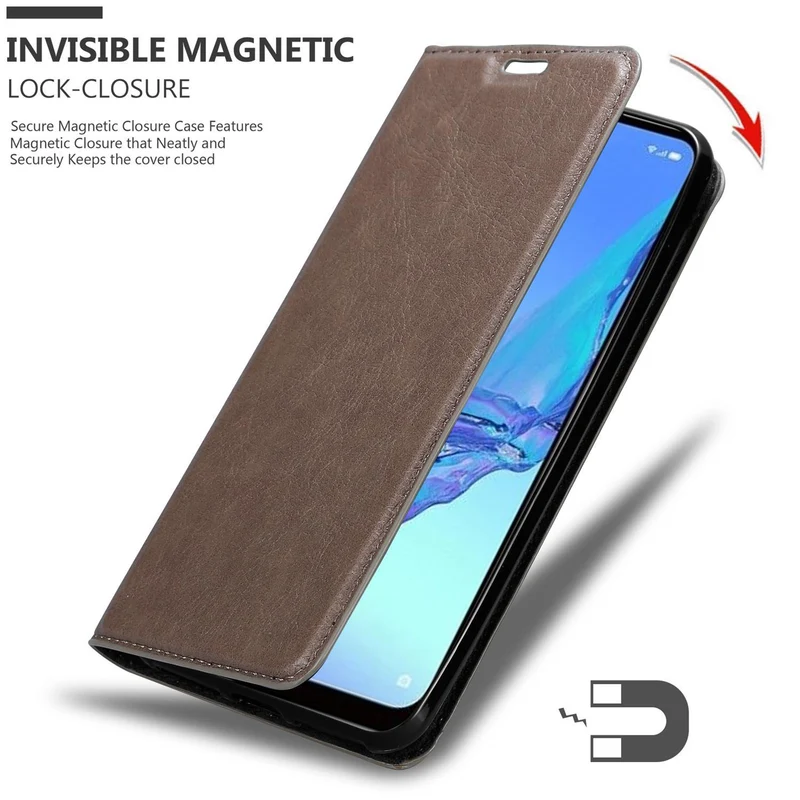 Cadorabo Hülle kompatibel mit Oppo A53s Schutzhülle mit Magnetverschluss, Standfunktion und Kartenfach