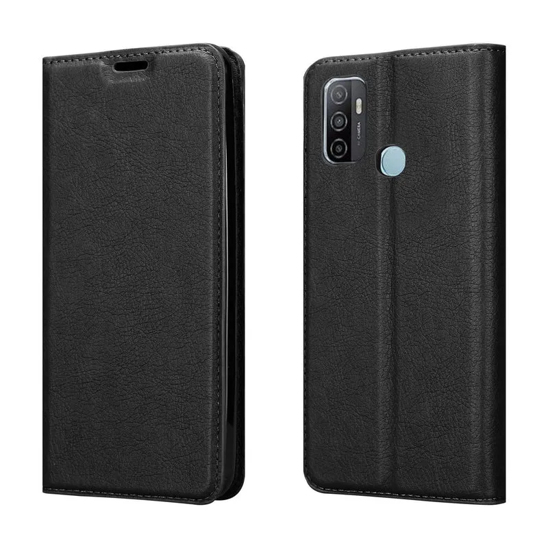 Cadorabo Hülle kompatibel mit Oppo A53 Schutzhülle mit Magnetverschluss, Standfunktion und Kartenfach