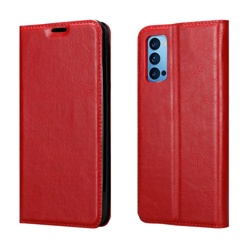 Cadorabo Hülle kompatibel mit Oppo Reno4 PRO Schutzhülle mit Magnetverschluss, Standfunktion und Kartenfach
