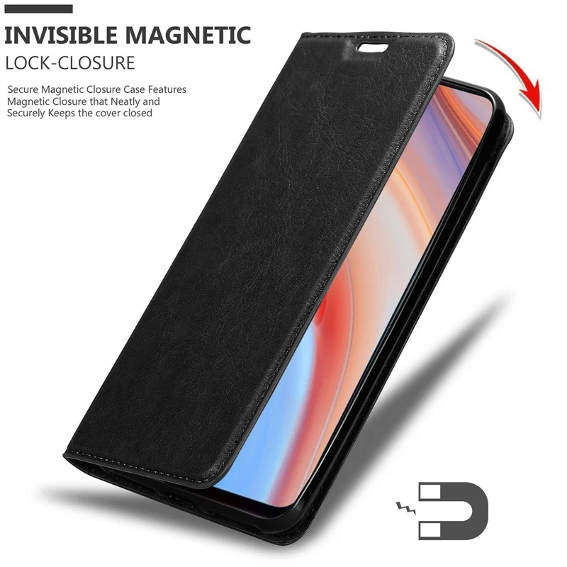 Cadorabo Hülle kompatibel mit Oppo Reno4 Schutzhülle mit Magnetverschluss, Standfunktion und Kartenfach